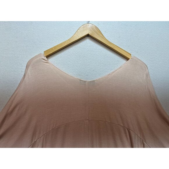 Shop Basic USA Womens Dolman Sleeve Round Neck Rayon Blouse Size L Beige Stretch - Picture 11 of 12